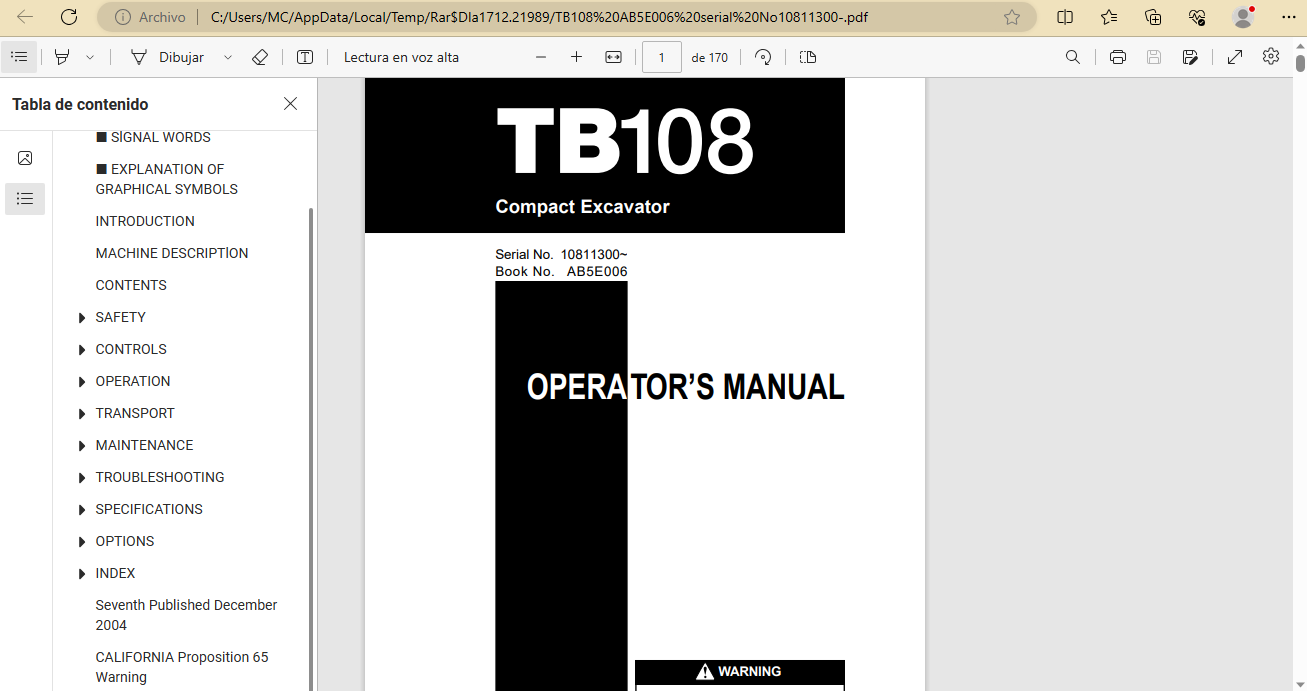 Takeuchi 2018 EPC + Service Manuals PDF