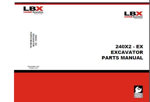 Link-Belt Excavator Service Manual Parts Manual Operator Manual PDF