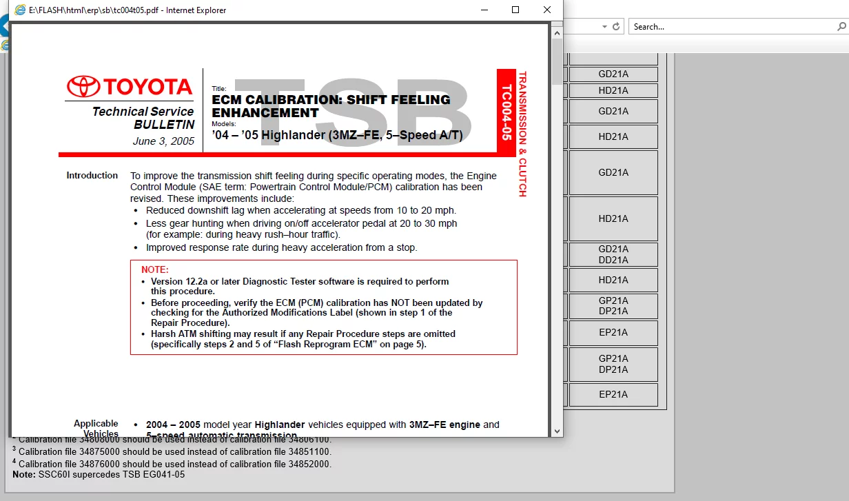 TOYOTA LEXUS REPROGRAMMING