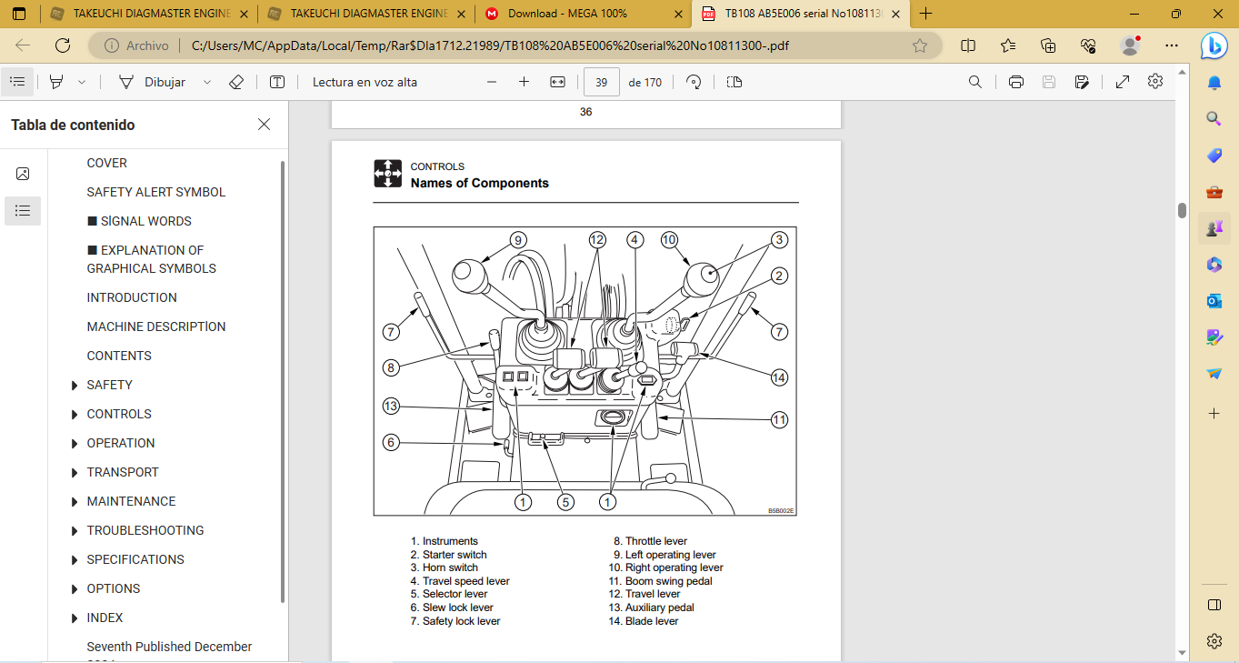 Takeuchi 2018 EPC + Service Manuals PDF