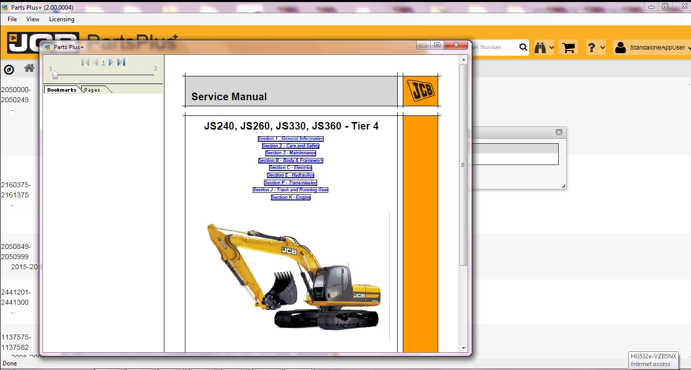 JCB Parts Pro Plus 2017 + Service Manual 2019