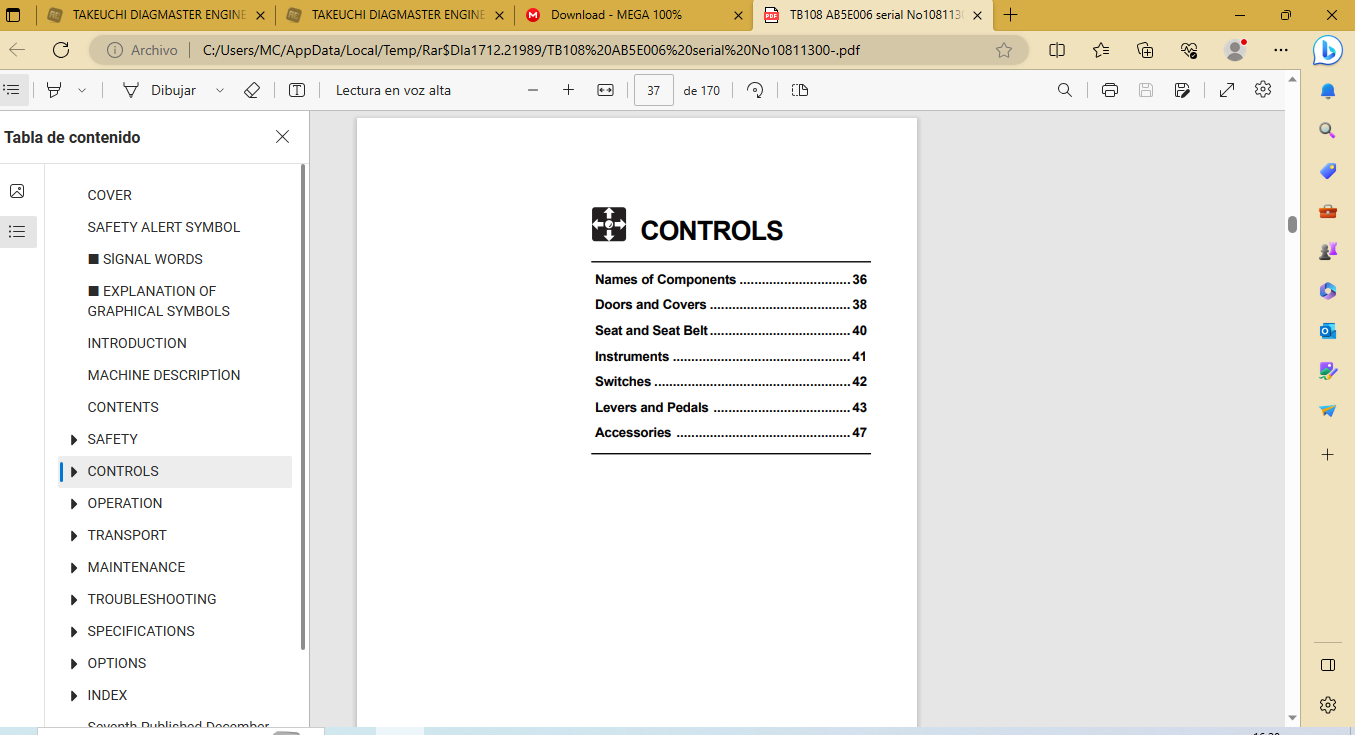Takeuchi 2018 EPC + Service Manuals PDF