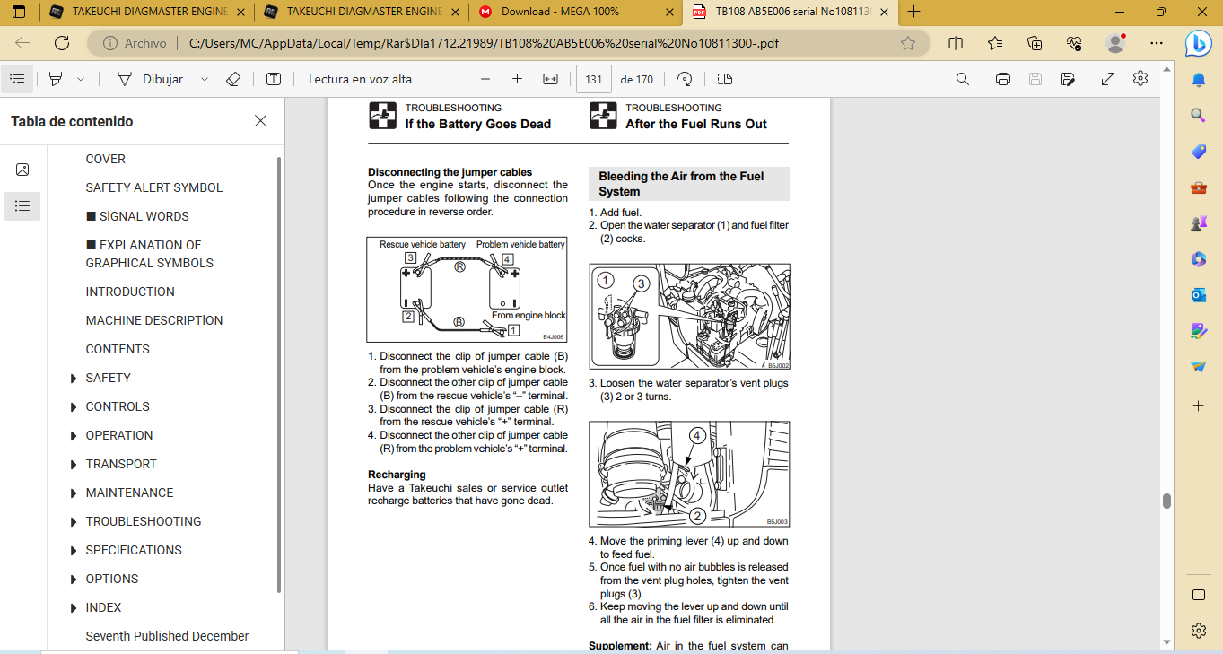 Takeuchi 2018 EPC + Service Manuals PDF