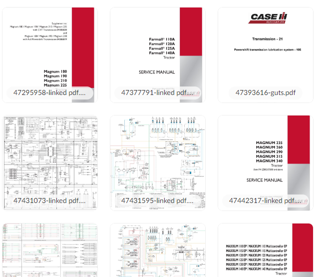 CNH Complete Service Manuals Library (300GB) – Case & New Holland CE/IH PDF Collection