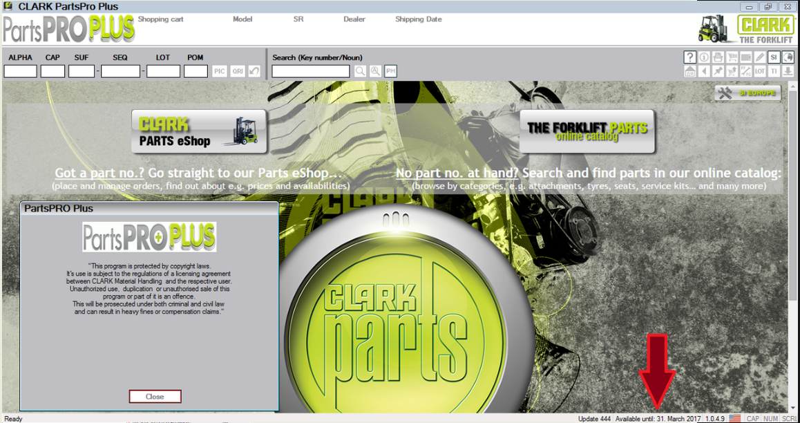 CLARK Parts Pro Plus Software
