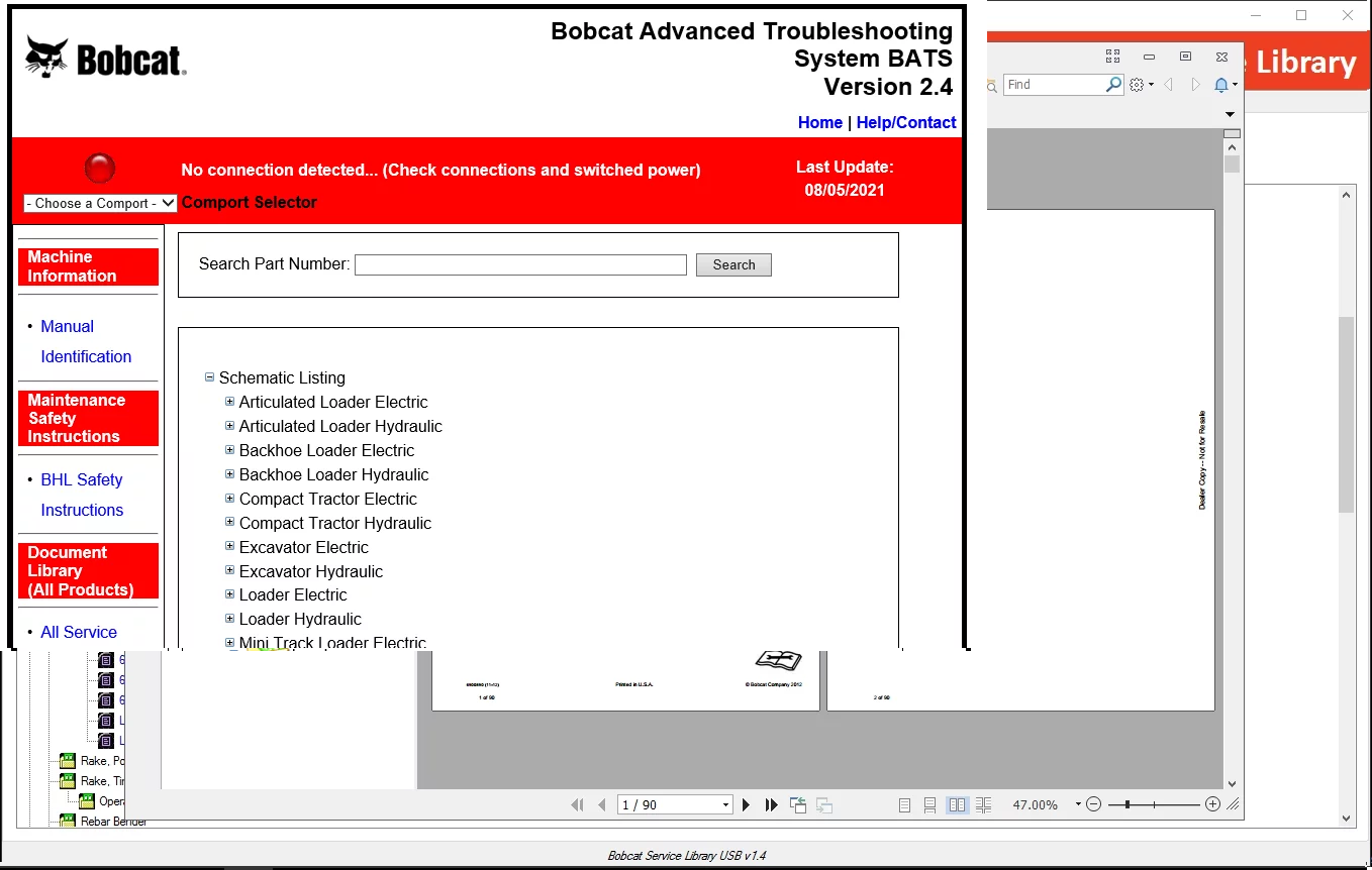 Bobcat BATS 05.2021 — Advanced Troubleshooting & Diagnostic System