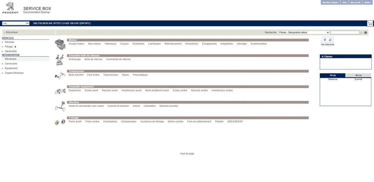PEUGEOT SERVICE BOX DOCUMENTATION BACKUP 2013