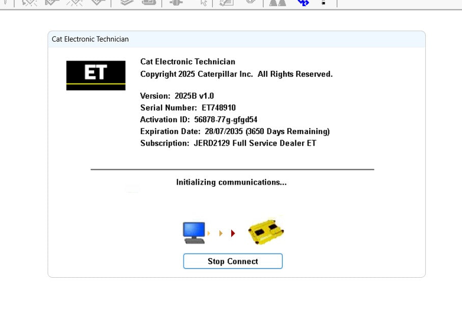CATERPILLAR ET2025B FULL SERVICE DEALER + FACTORY PASSWORD + FLASH FILES