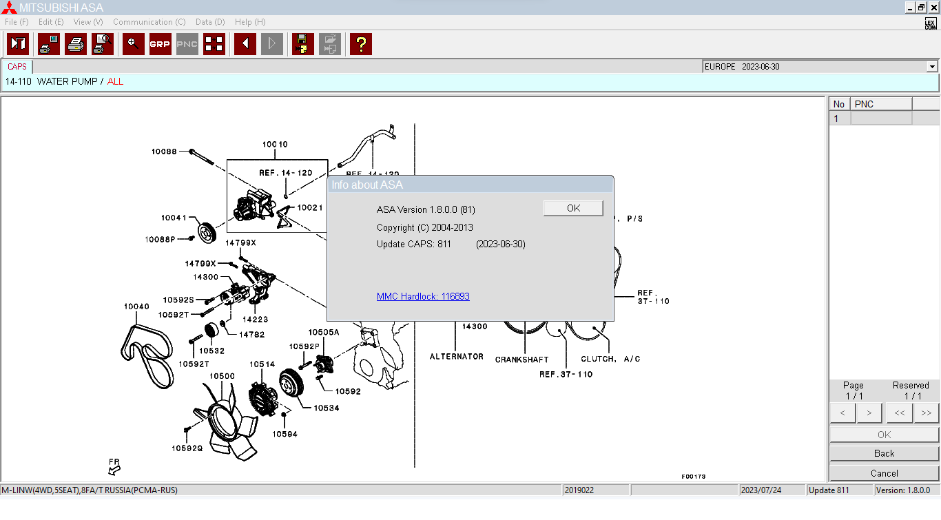 MITSUBISHI ASA EPC ALL REGIONS – 2023.06