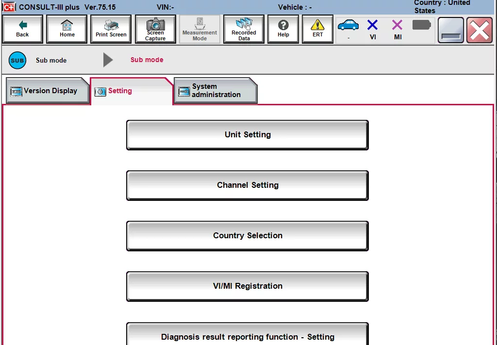 NISSAN CONSULT III PLUS 75.15 – PROGRAMMING DATA 75.10