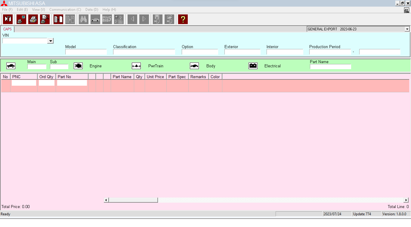 MITSUBISHI ASA EPC ALL REGIONS – 2023.06