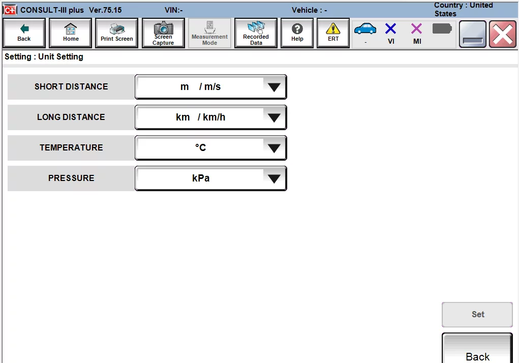 NISSAN CONSULT III PLUS 75.15 – PROGRAMMING DATA 75.10