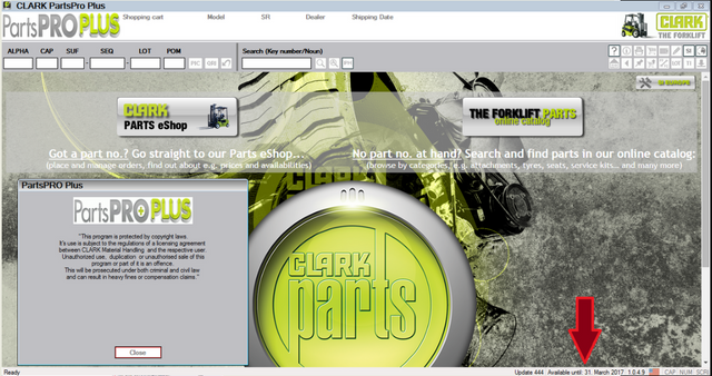 CLARK Parts Pro Plus Software 