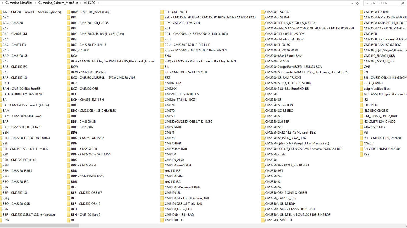 Cummins METAFILES 52GB ECFG E2M SCREEN CBF Config & Delete FILES Update 04.2022