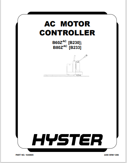 Hyster Service Manuals PDF